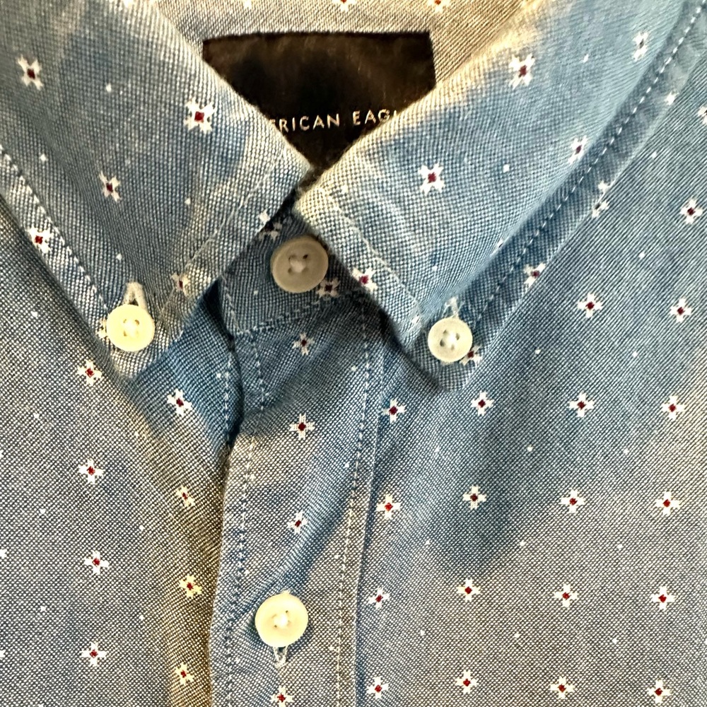 American Eagle Button Down Collared Men’s Casual … - image 8